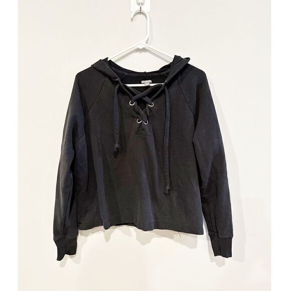 Aerie lace up hoodie black - Picture 2 of 4